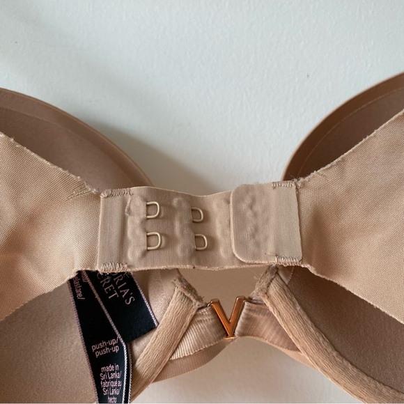 VS Sexy Illusion Padded Push Up Lightly Lined Bra 34C Nude Tan - Picture 8 of 11